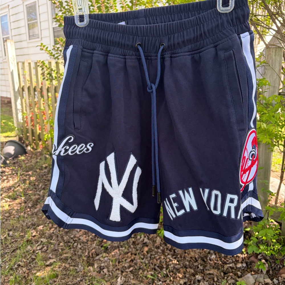 Men's Athletic Shorts in Navy Blue with Team Logos